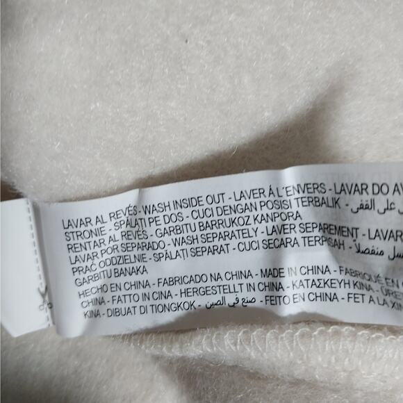 ZARA! VANILLA CREAM 100% BOILED WOOL DECONSTRUCTED SLIP-ON SWEATER! SZ S - Picture 9 of 11